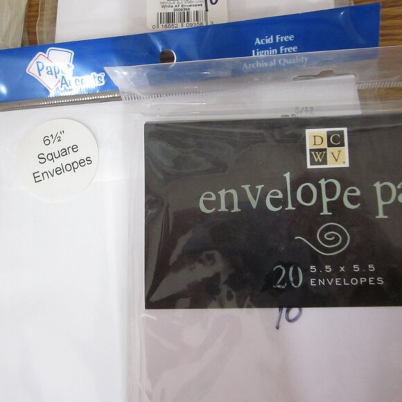 130pc Envelopes White Ivory 5x7 and Squares Card Making - Picture 2 of 4